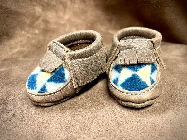 Brown Leather Baby Moccasins