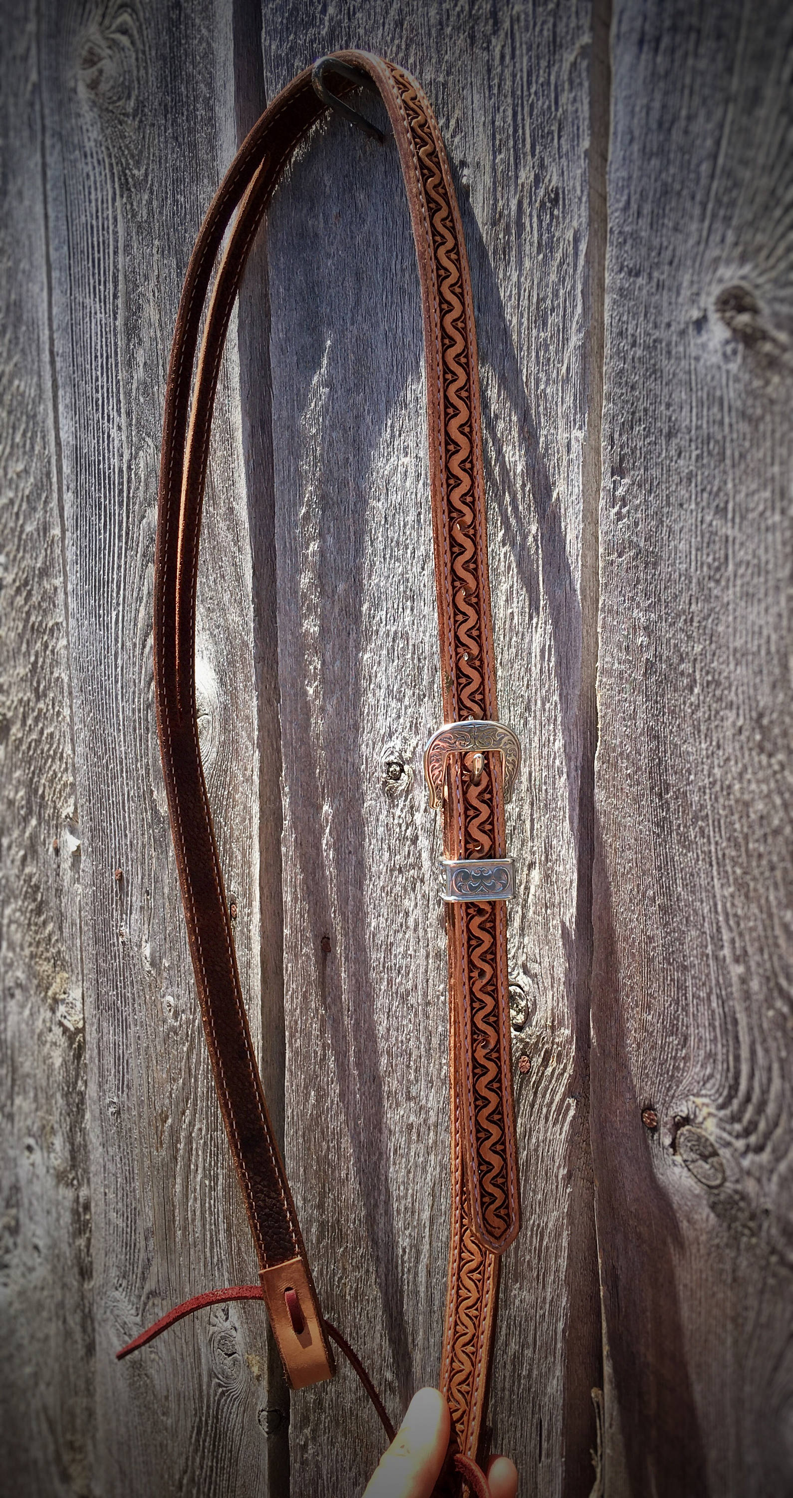 Hand retailer made headstall