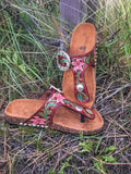 Made To Order - Custom Tooled Leather Birkenstock Inspires Sandals Built on Muk Luks